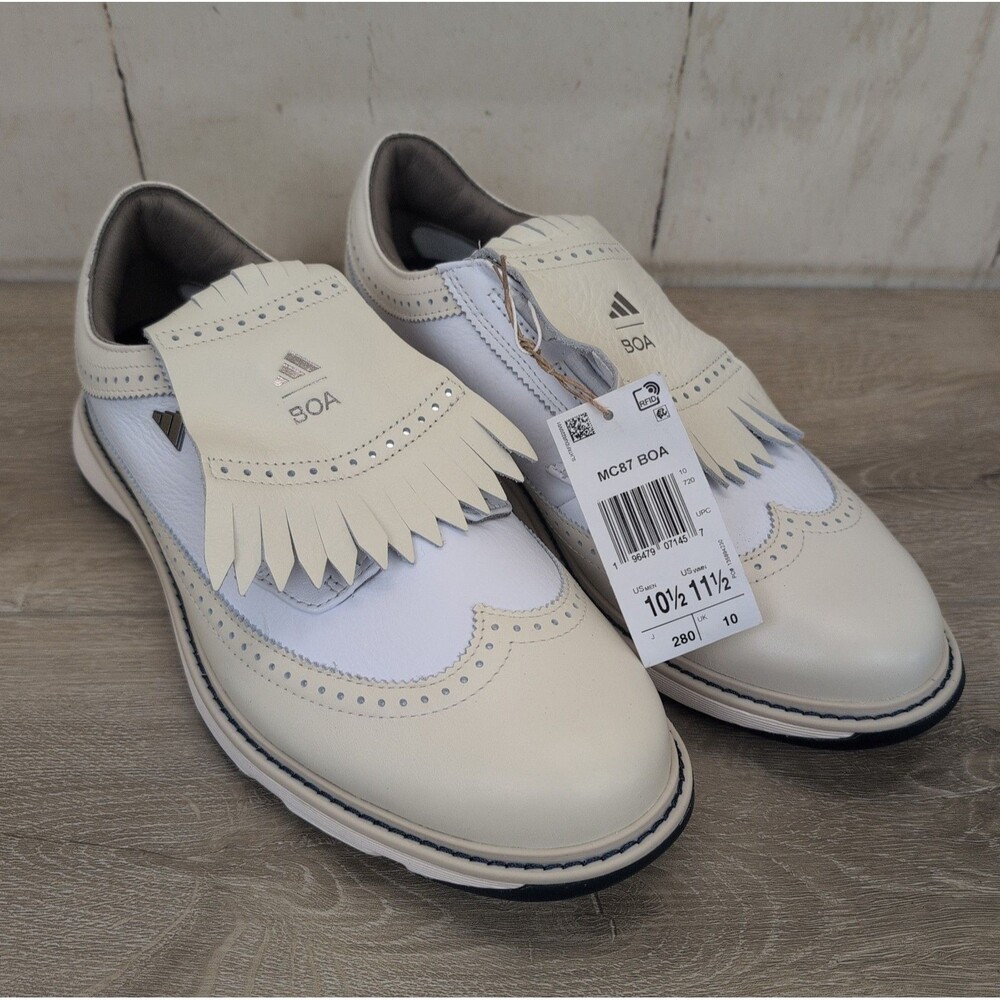 Adidas MC87 BOA '25 White/Off White Spikeless Golf Shoes Men's Size 10.5 New